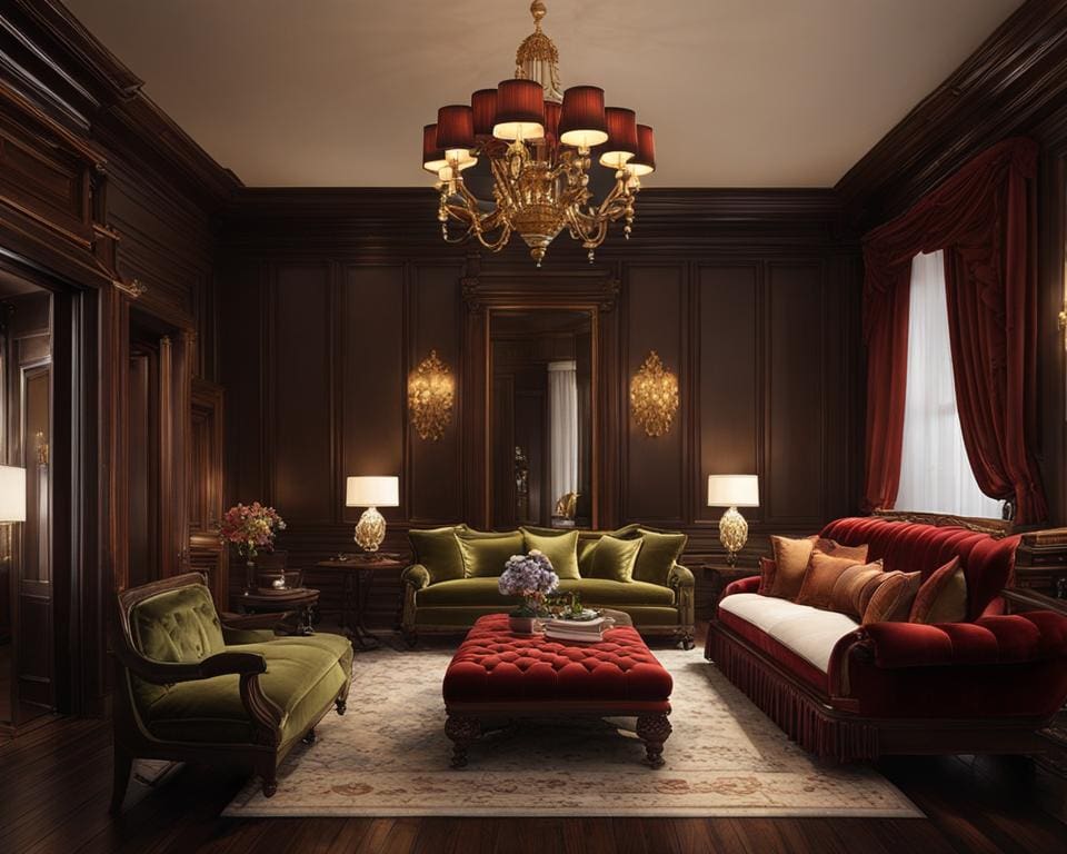 Een klassieke kamer met antieke meubels en historische details