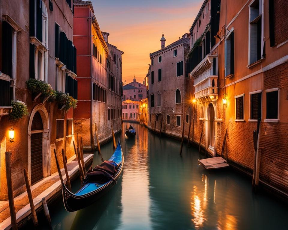 Waterwegen in Venetië