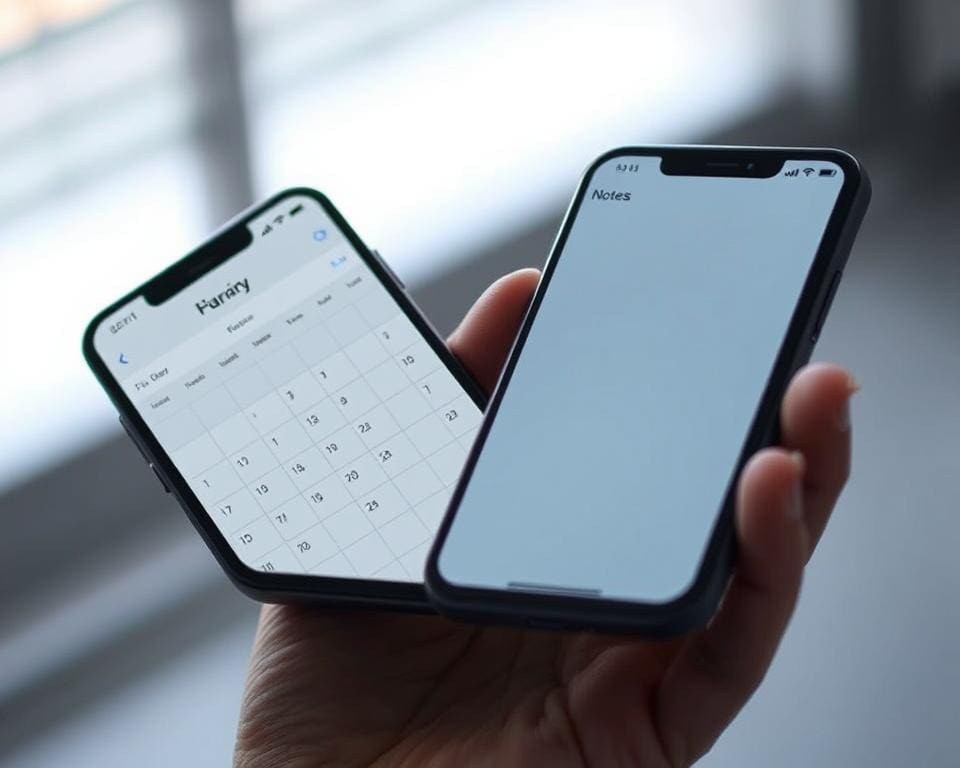 Welke app combineert kalender en notities?