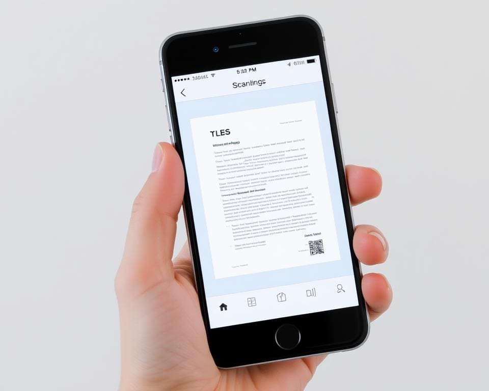 Welke app helpt je bij het scannen van documenten?