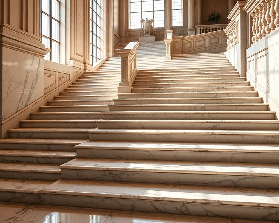 Wat zijn eisen voor restauratie van marmeren trappen?