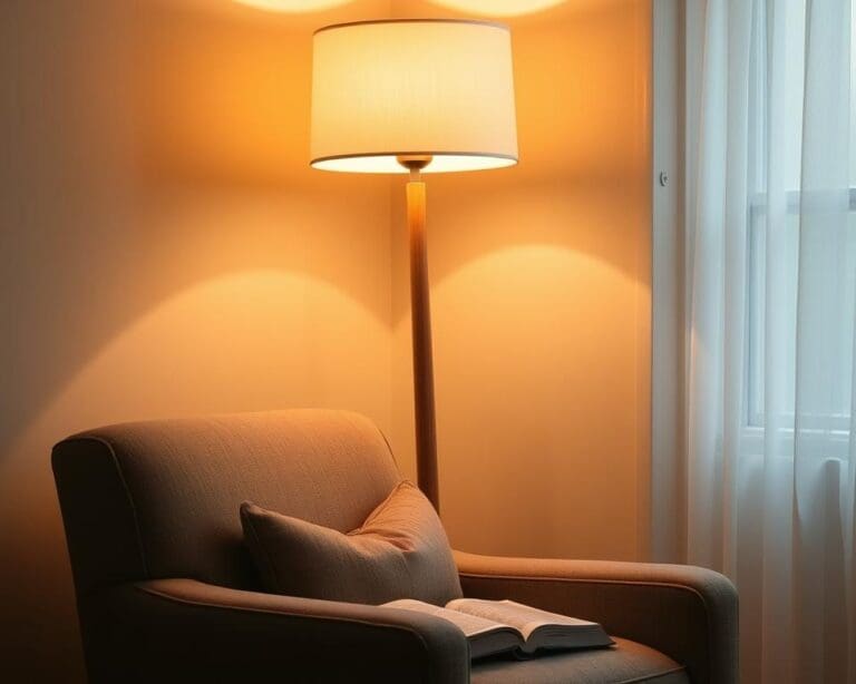 Een staande lamp die sfeer brengt in de leeshoek