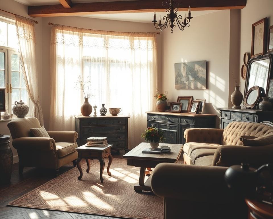 Tips voor het stylen van een woonkamer met vintage details