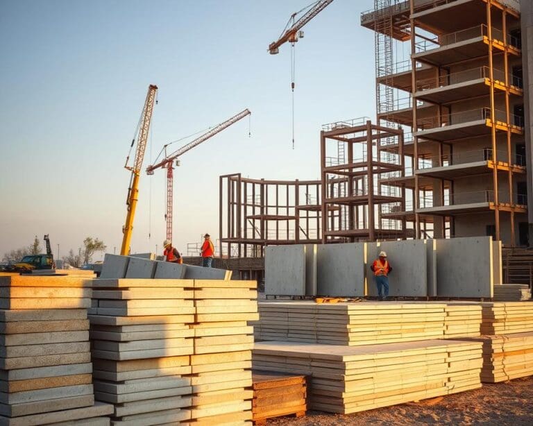 Hoe worden wandplaten van prefab beton geplaatst?