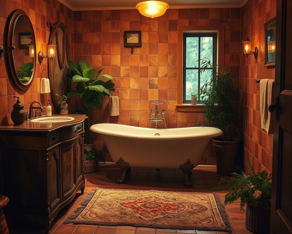 Wat maakt een vintage badkamer sfeervol en warm?
