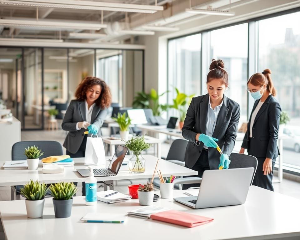 Hoe ondersteunt een schoonmaakbedrijf werkplekken?