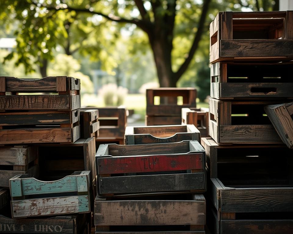 Waarom kiezen mensen voor oude houten kratten?