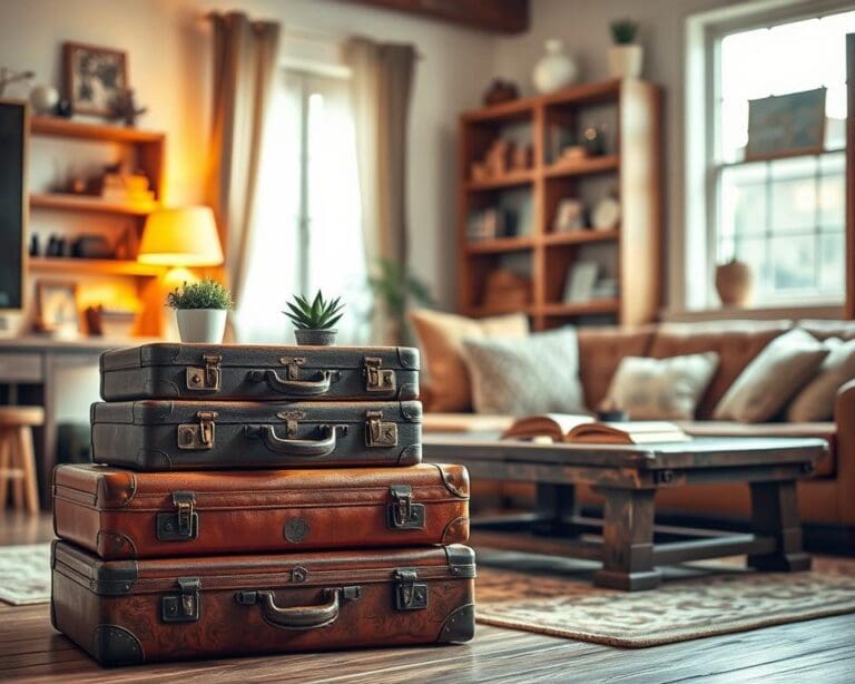Waarom zijn oude koffers populair als decoratie?