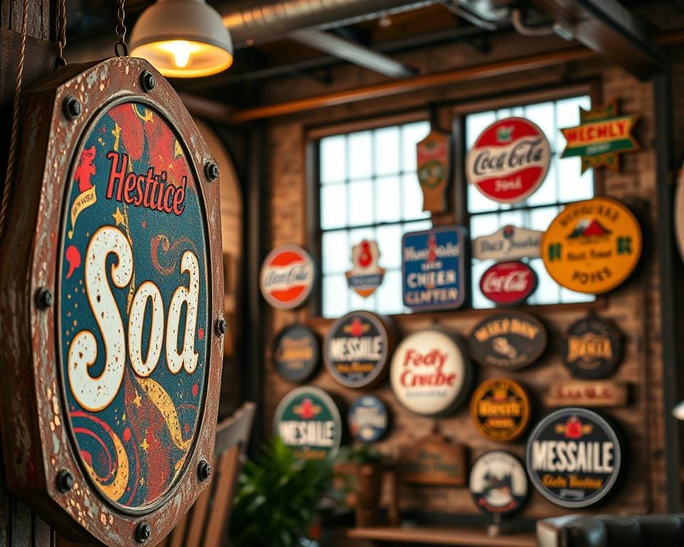 Waarom zijn oude reclameborden geliefd als decoratie?