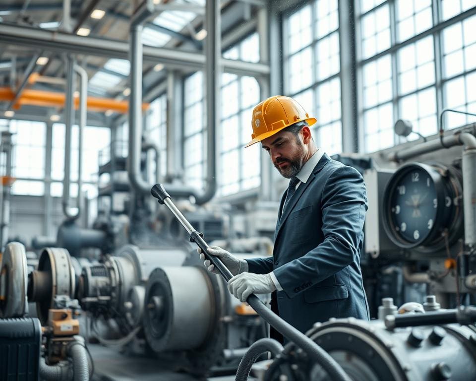 Wat doet een industrieel reiniger bij installaties?