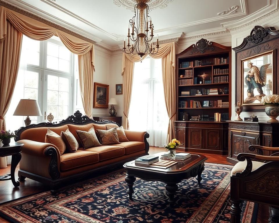 Hoe stijl je een woonkamer met klassieke accenten?