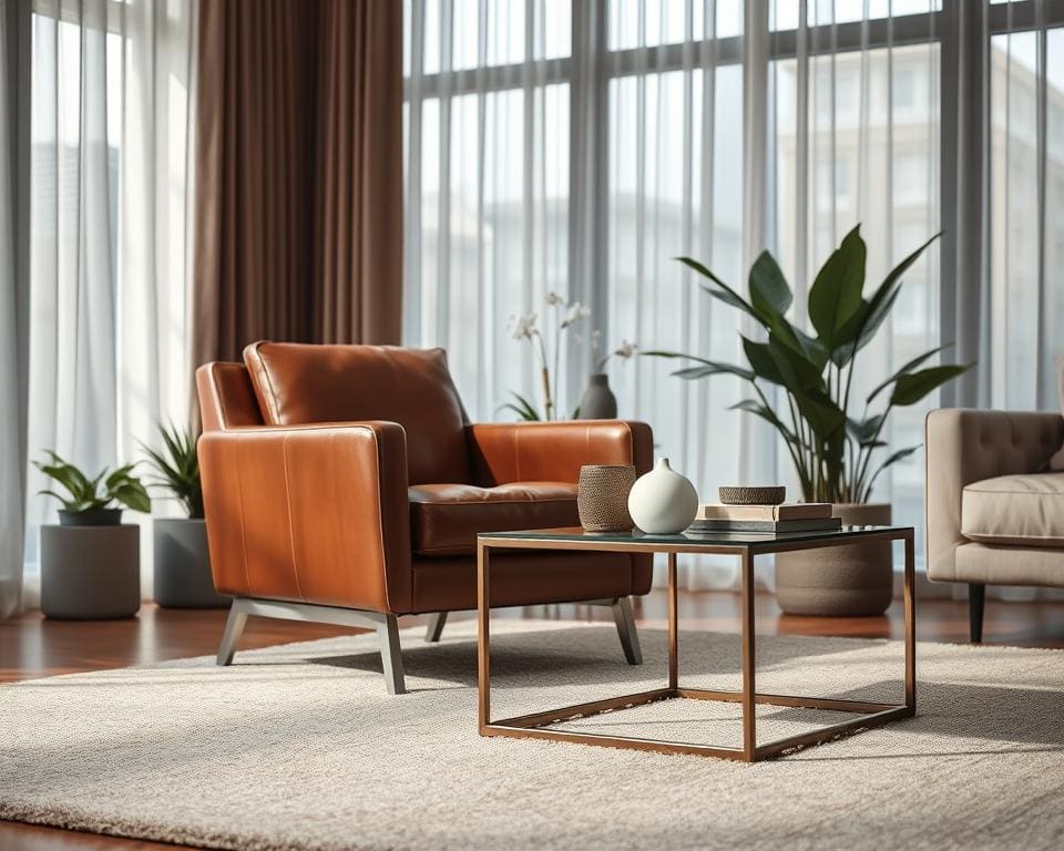 Hoe combineer je een leren fauteuil met een modern interieur?