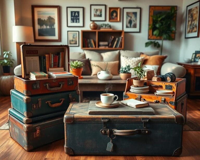Hoe gebruik je oude koffers als opbergmeubel?