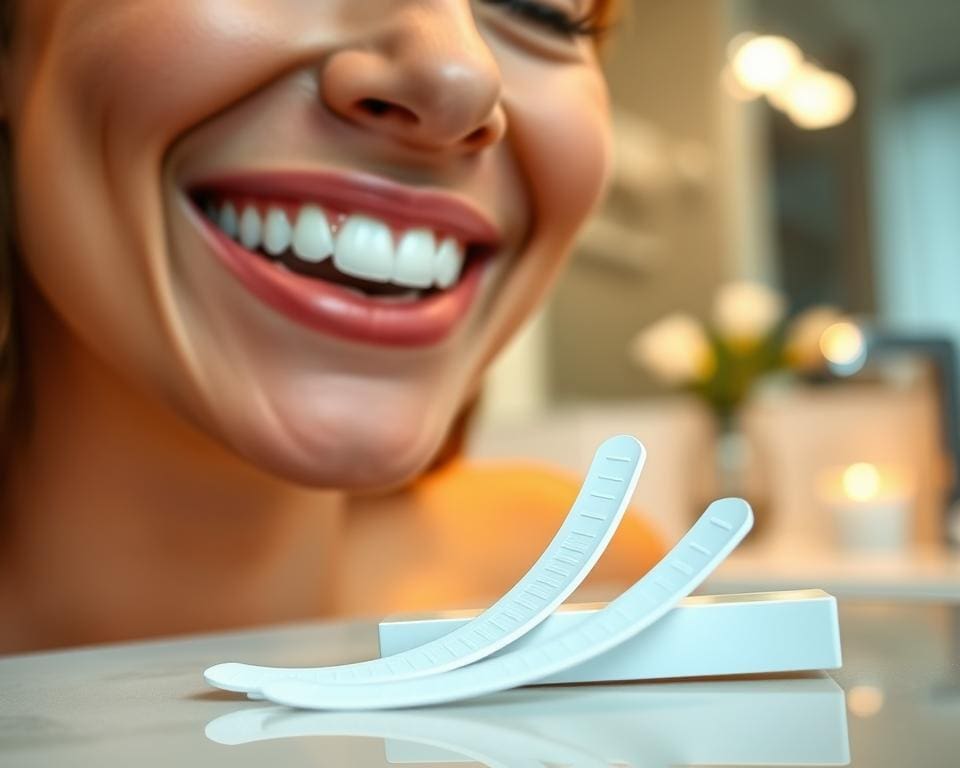 Hoe verwijder je tandverkleuring met whitening strips?