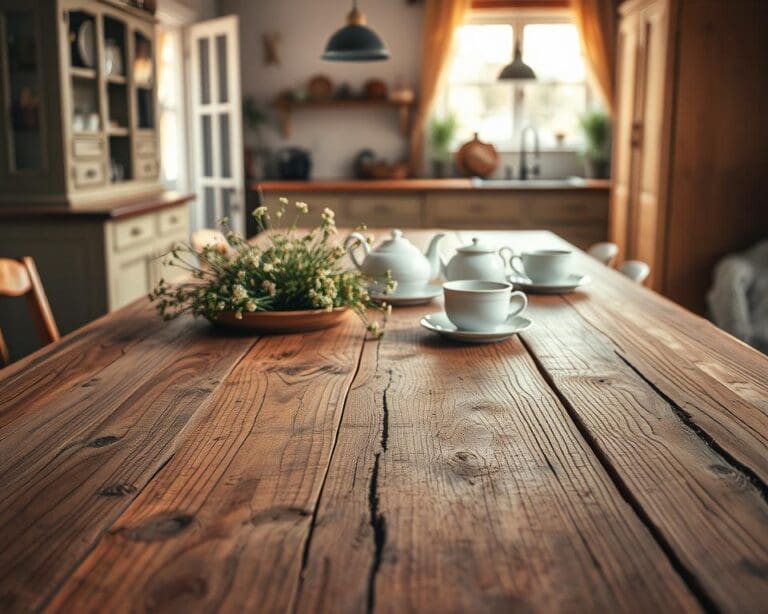 Wat maakt een oude houten tafel zo geliefd?