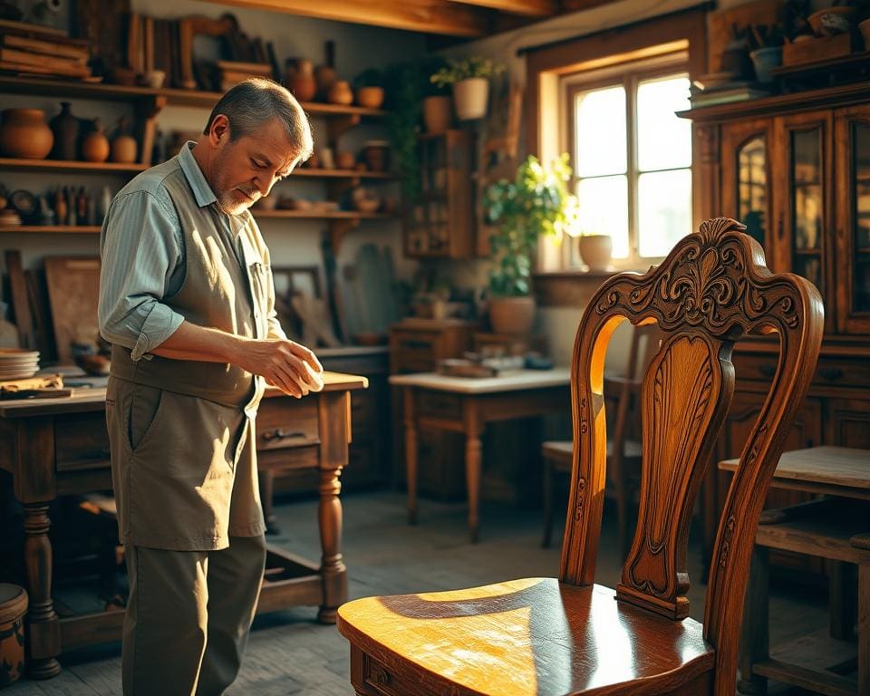 oude houten meubels onderhouden