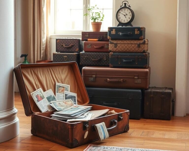 oude koffers decoratie