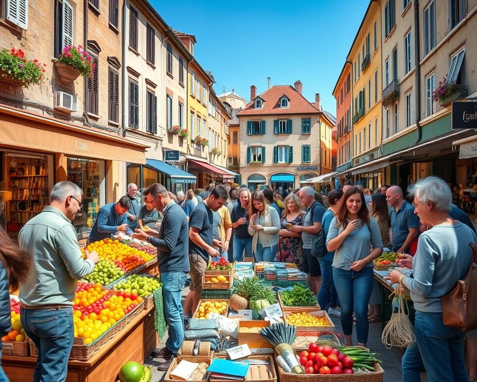 markt bezoeken