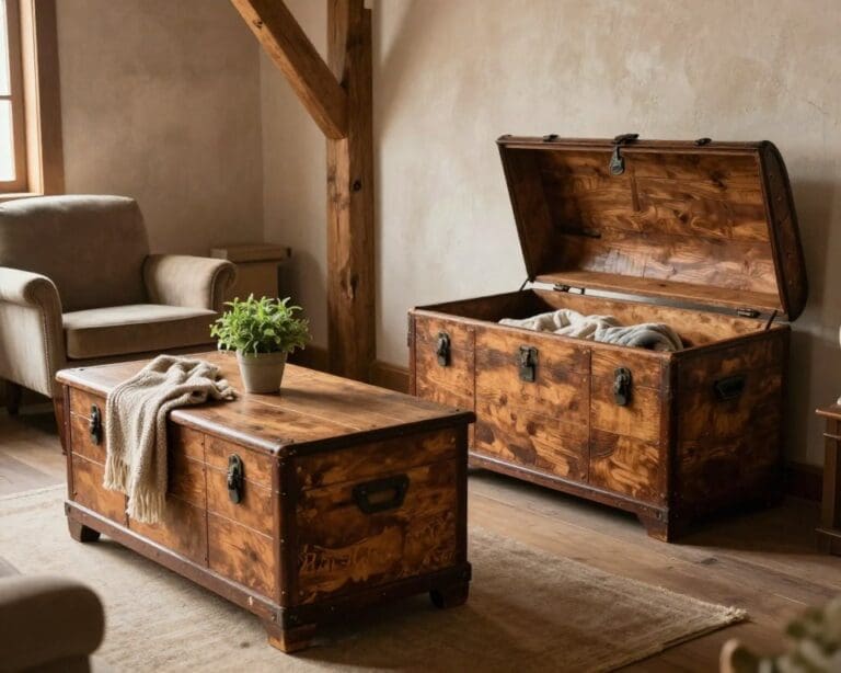 oude houten kisten